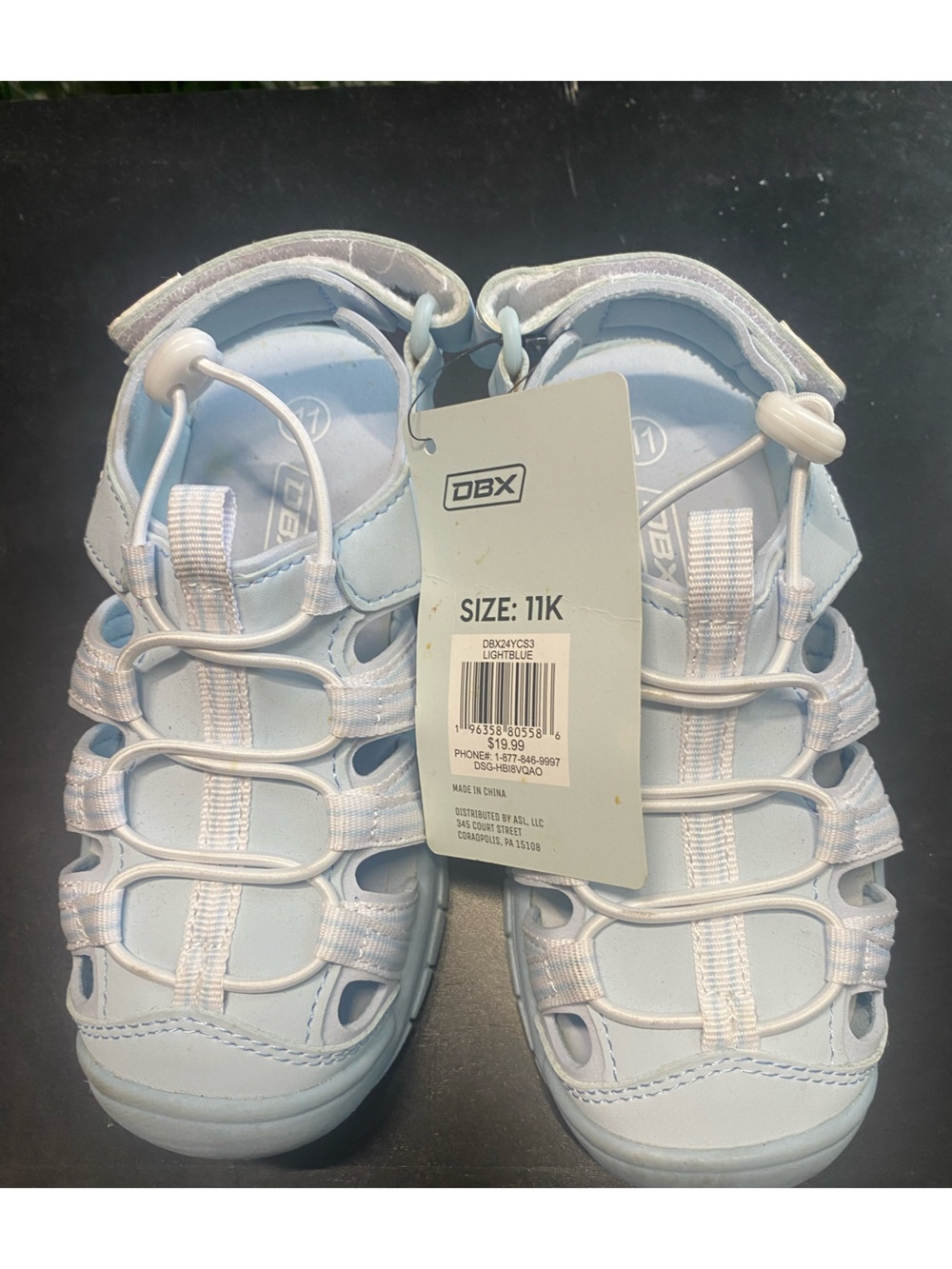 DBX Kids' Light Blue Sport Sandals - Size 11K
